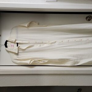 Cream colored maxi button down dress. From Buddy Love. Size M/L.